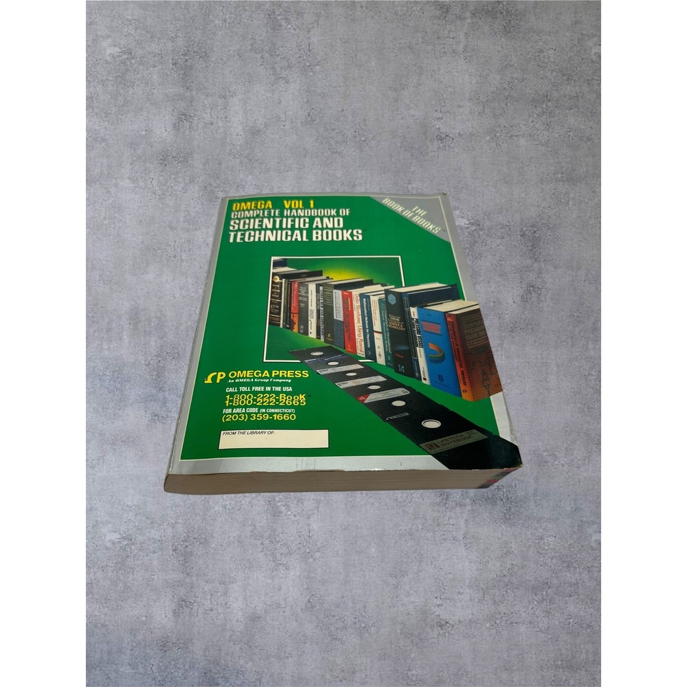 Omega Press Handbook Scientific Technical Books Vol 1 1987 Green Vintage